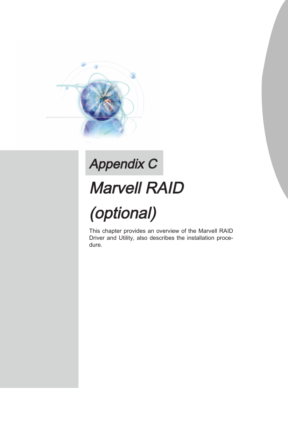Appendix c, Marvell raid, Optional) | Marvell raid (optonal), Appendx c | MSI P67A-GD65 (B3) Manual User Manual | Page 83 / 110