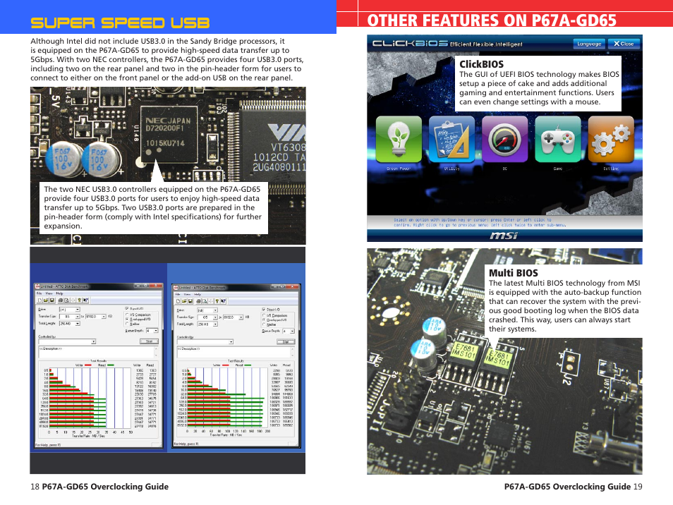 Other features on p67a-gd65, Super speed usb | MSI P67A-GD65 (B3) Quick Guide User Manual | Page 10 / 12