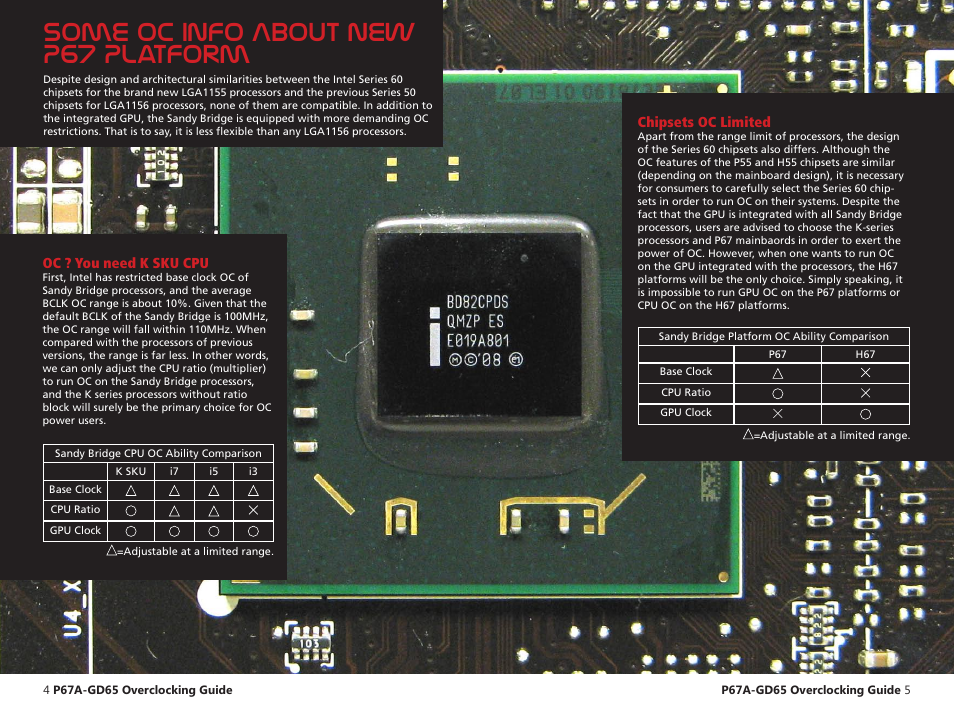 Some oc info about new p67 platform | MSI P67A-GD65 (B3) Quick Guide User Manual | Page 3 / 12