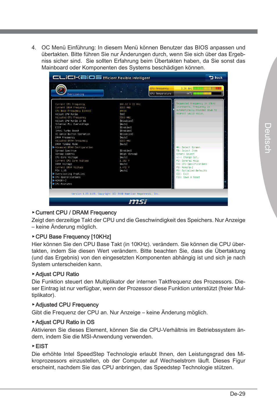 Deutsch | MSI P67A-G45 (B3) User Manual | Page 73 / 146