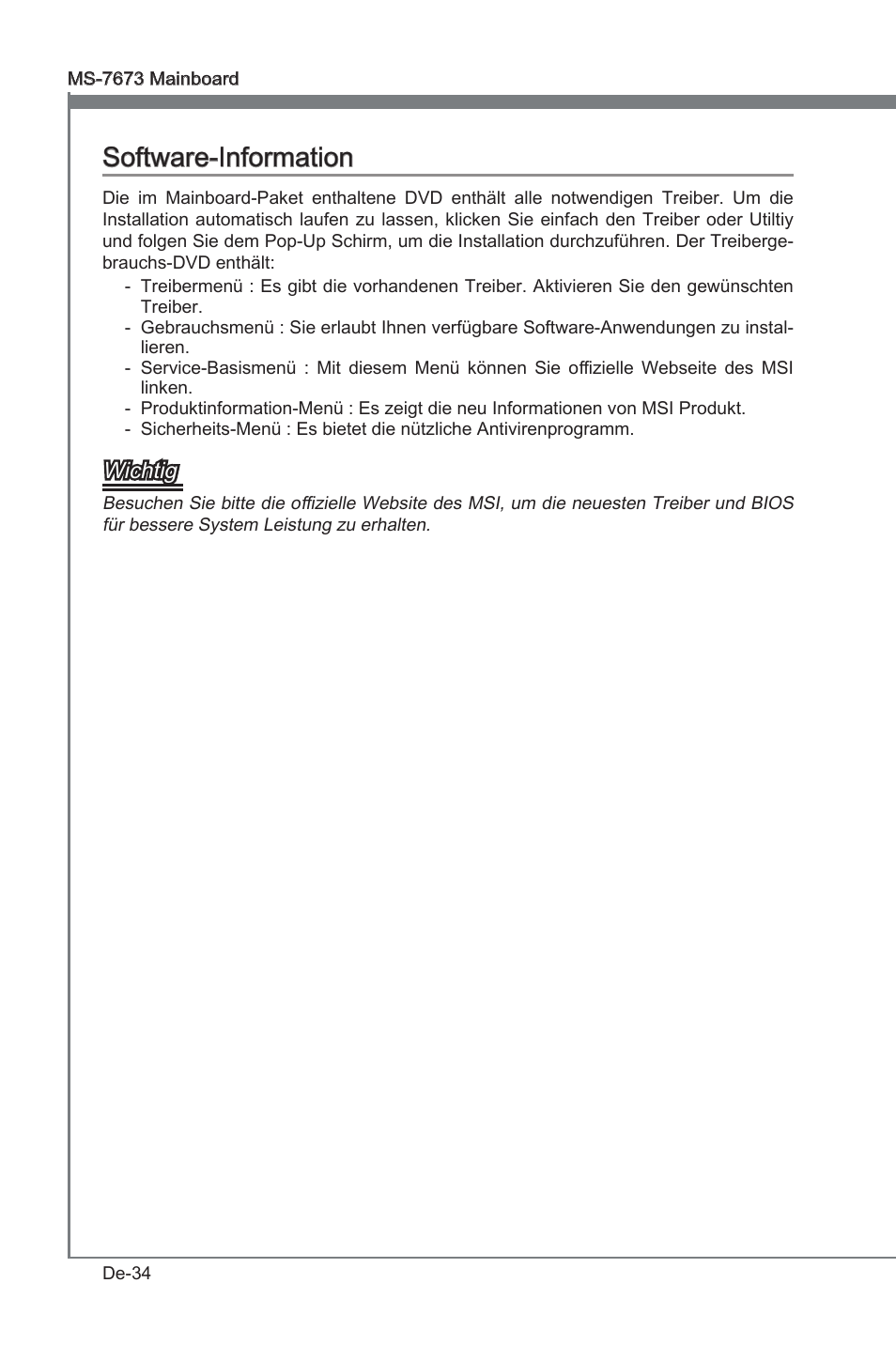 Software-information, Software-informaton, Wchtg | MSI P67A-G45 (B3) User Manual | Page 78 / 146