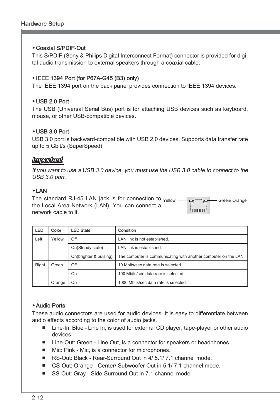 Important | MSI P67A-G43 (B3) User Manual | Page 28 / 80