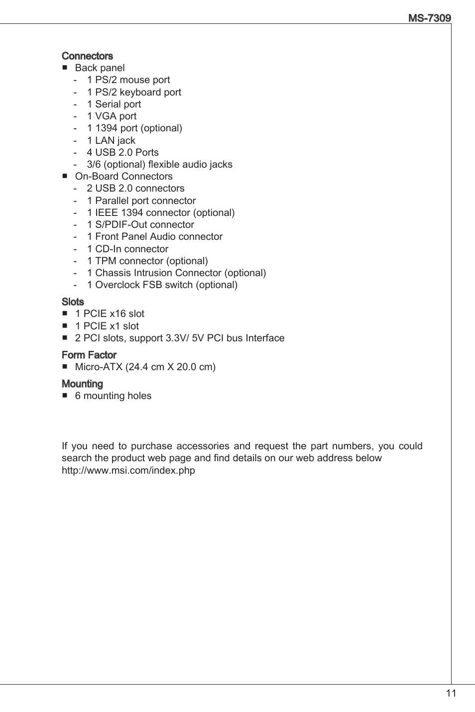 MSI K9N6PGM2-V2(FOR EUP v2.2) User Manual | Page 11 / 153