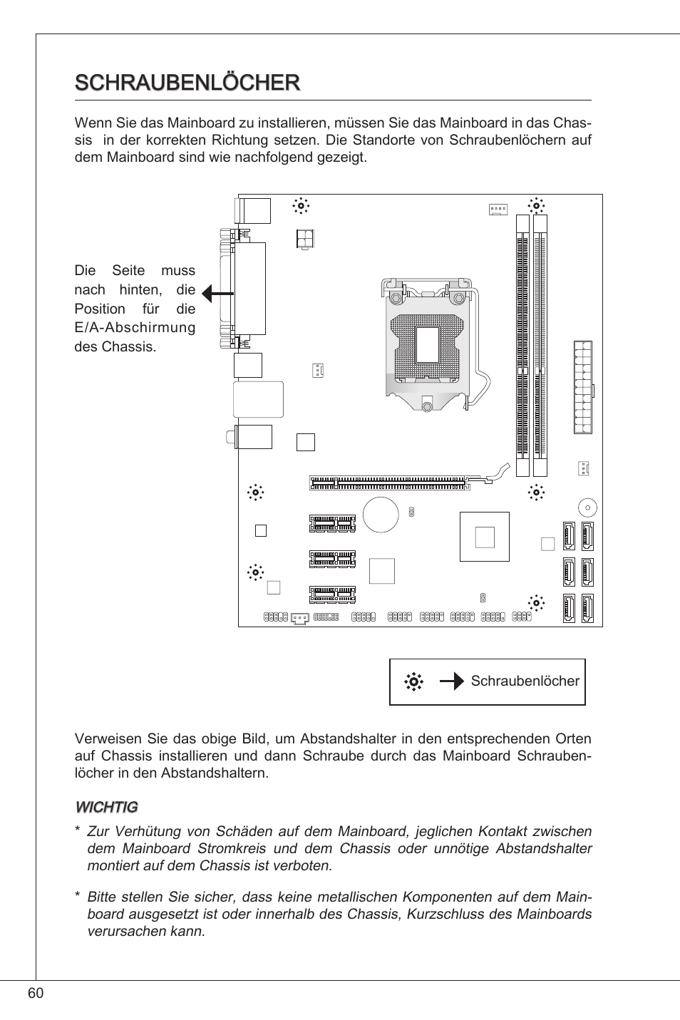 Schraubenlöcher | MSI H61M-P21 (B3) User Manual | Page 60 / 137