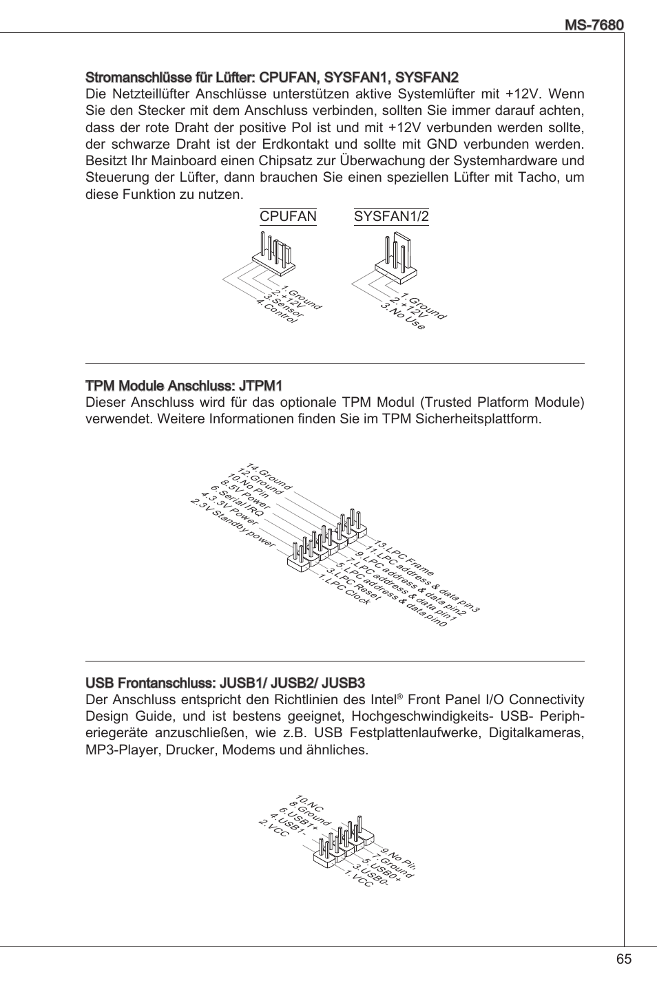 Cpufan sysfan/2 | MSI H61M-P21 (B3) User Manual | Page 65 / 137