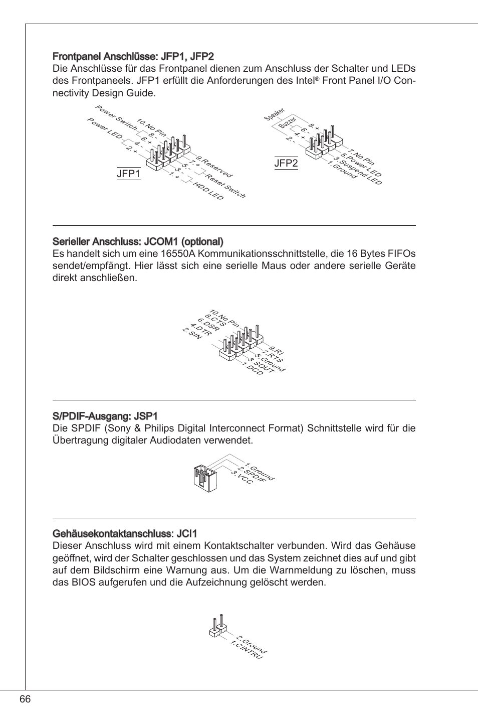 Front panel i/o con- nectivity design guide | MSI H61M-P21 (B3) User Manual | Page 66 / 137