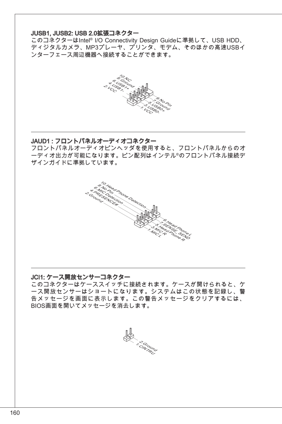 のフロントパネル接続デ ザインガイドに準拠しています | MSI H61M-E33/W8 User Manual | Page 160 / 171