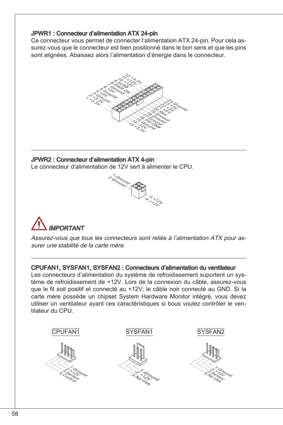 Cpufan sysfan, Sysfan2 | MSI H61M-E33/W8 User Manual | Page 58 / 171