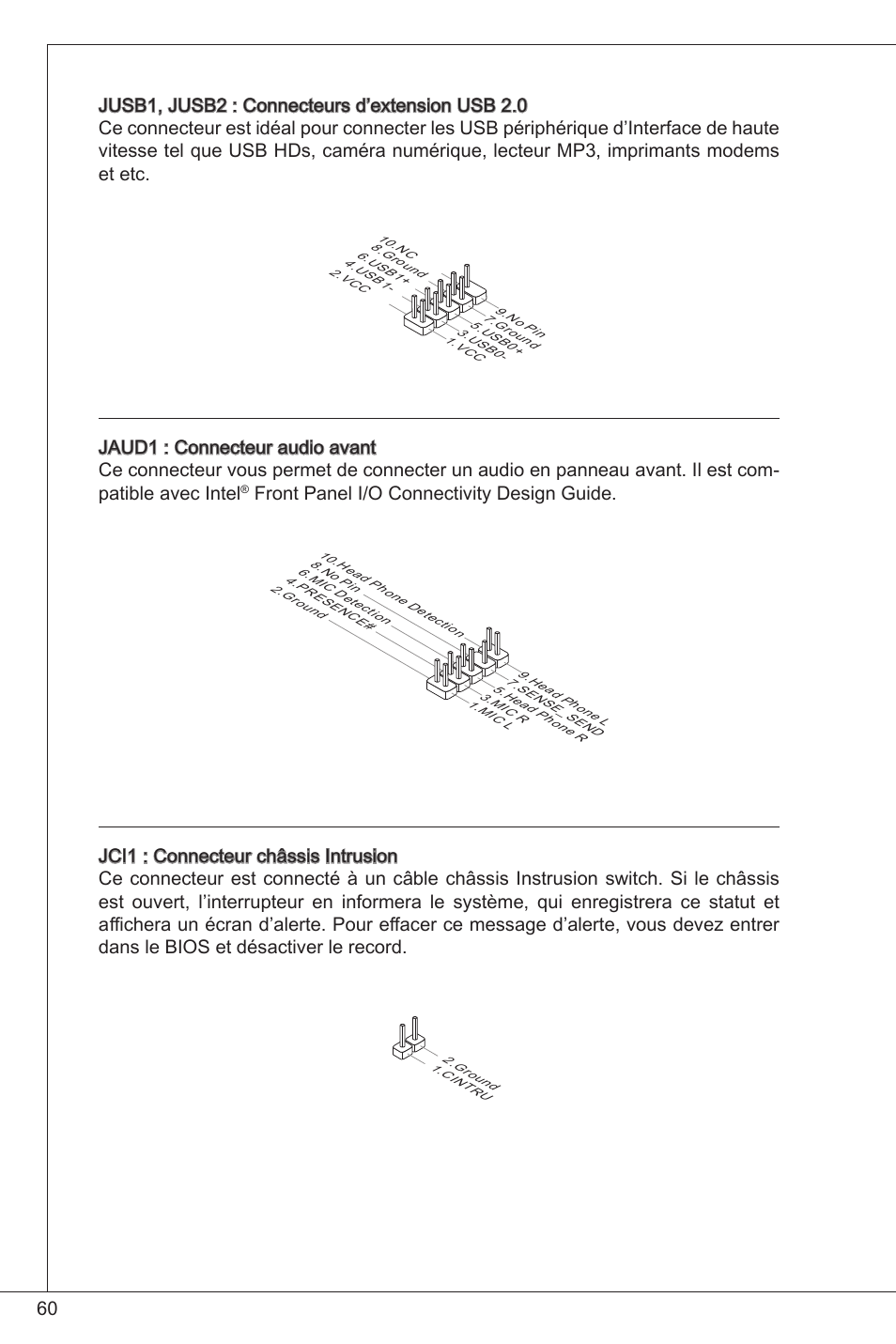 Front panel i/o connectivity design guide | MSI H61M-E33/W8 User Manual | Page 60 / 171