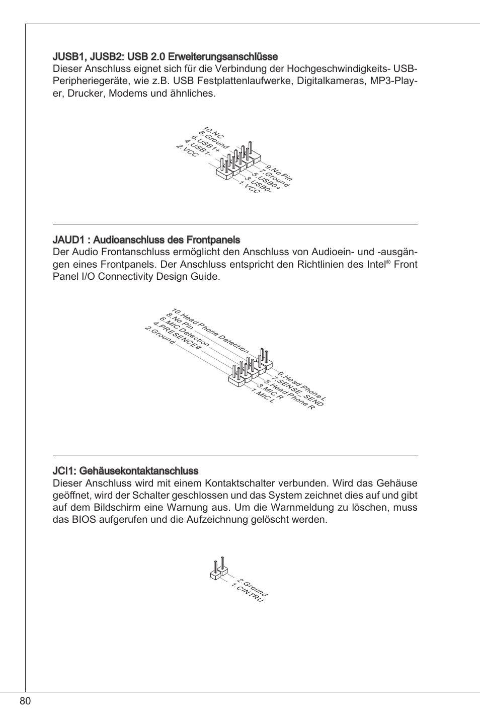 Front panel i/o connectivity design guide | MSI H61M-E33/W8 User Manual | Page 80 / 171