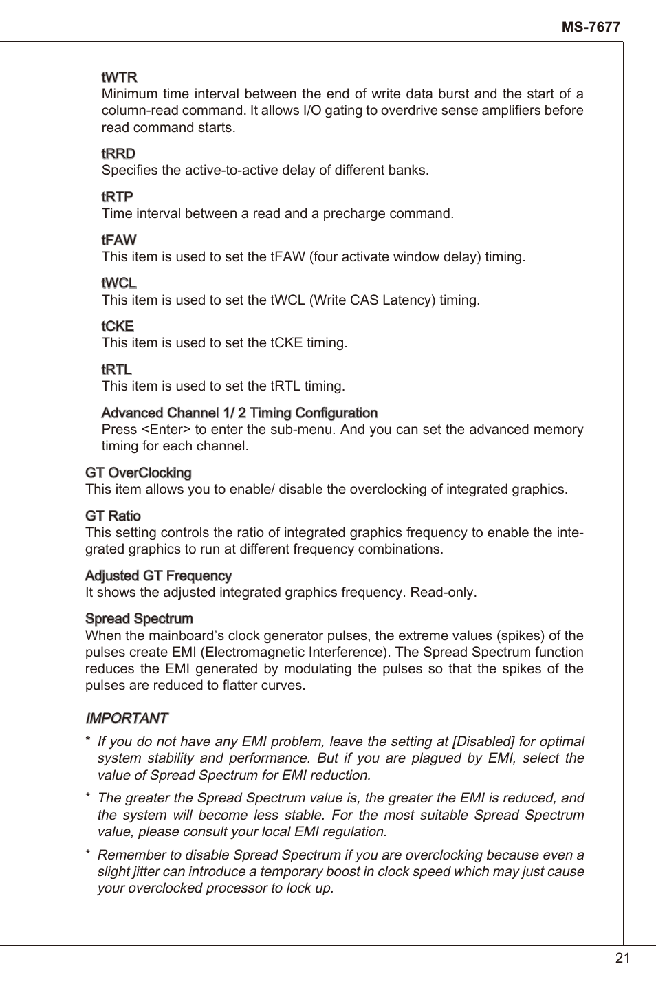 MSI H61I-E35 (B3) User Manual | Page 21 / 121