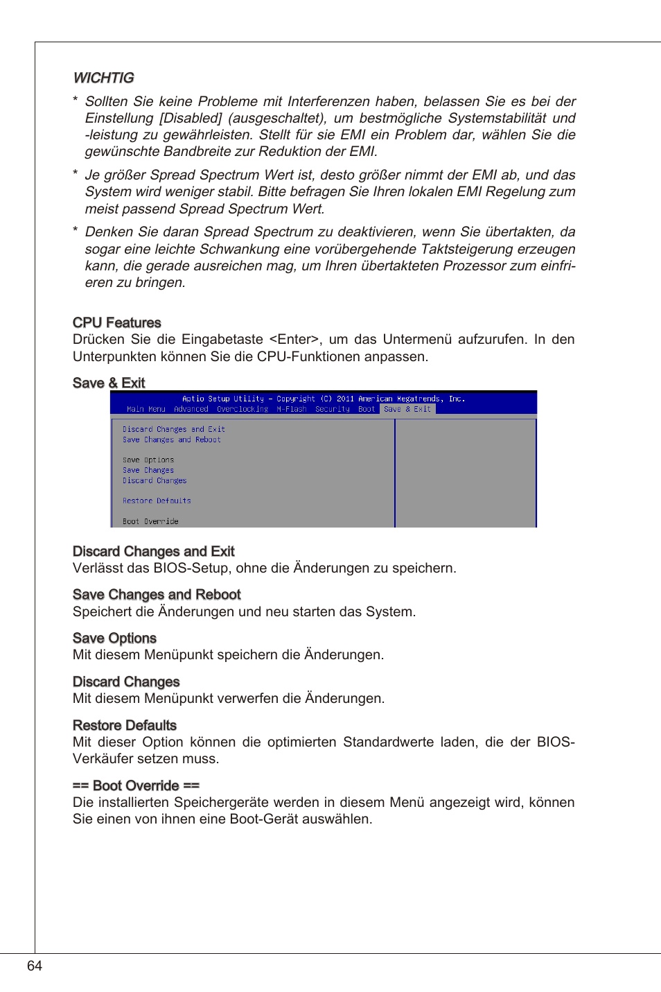 MSI H61I-E35 (B3) User Manual | Page 64 / 121