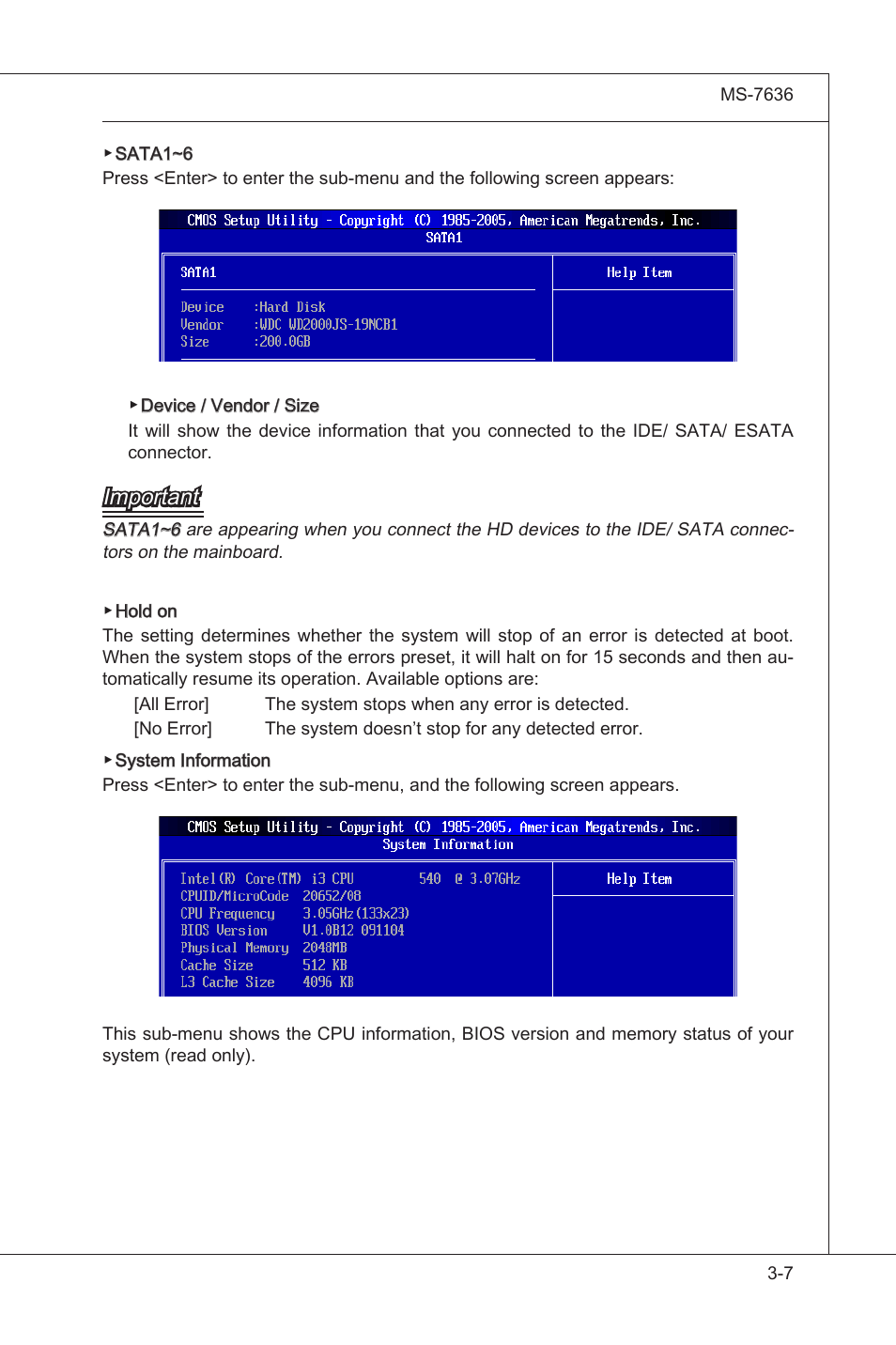 Important | MSI H55M-P33 User Manual | Page 43 / 88