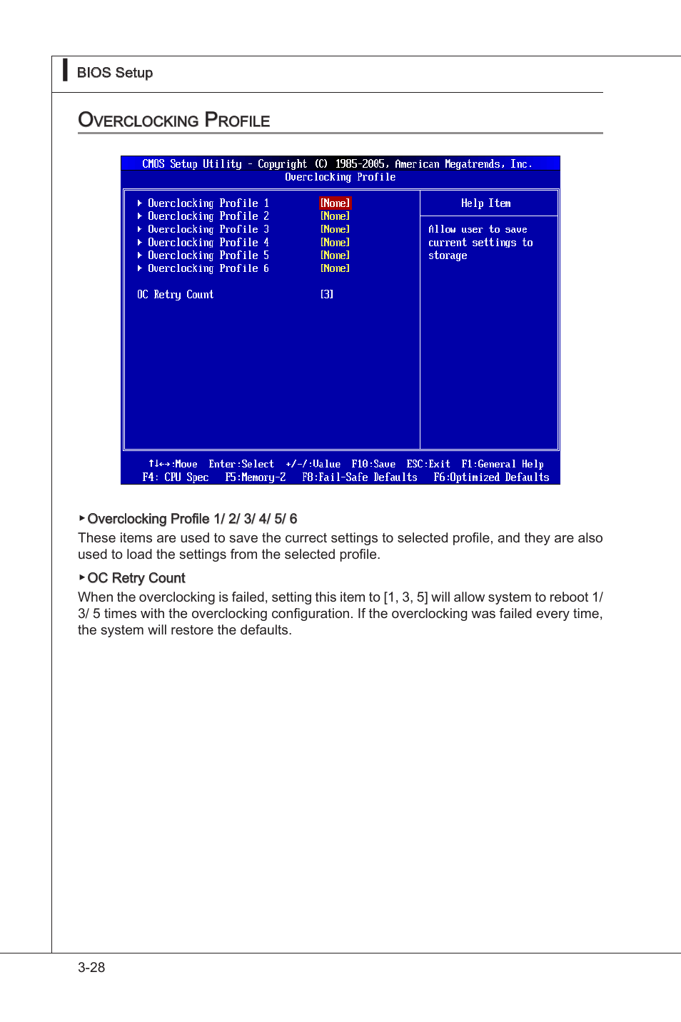 Overclocking profile, Overclockng profile -28 | MSI H55M-P33 User Manual | Page 64 / 88