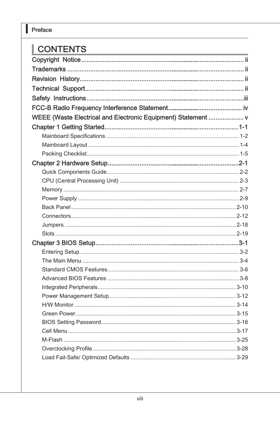 MSI H55M-P33 User Manual | Page 8 / 88