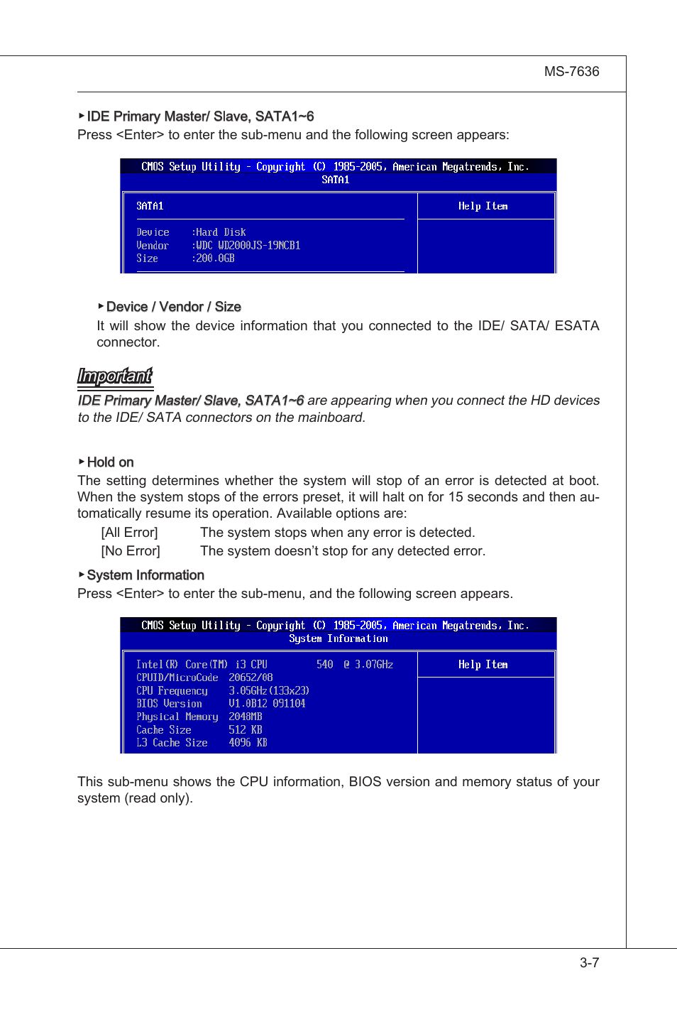 Important | MSI H55M-E33 User Manual | Page 45 / 90