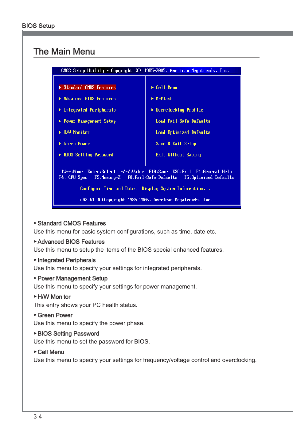 The man menu -4, Chapter 3, Chapter 3 the man menu | MSI H55M-E21 User Manual | Page 40 / 68