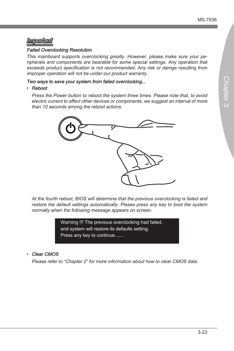 Chapter 3, Important | MSI H55M-E21 User Manual | Page 59 / 68