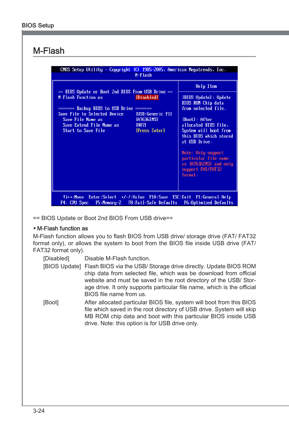 M-flash -24, Chapter 3, Chapter 3 m-flash | MSI H55M-E21 User Manual | Page 60 / 68