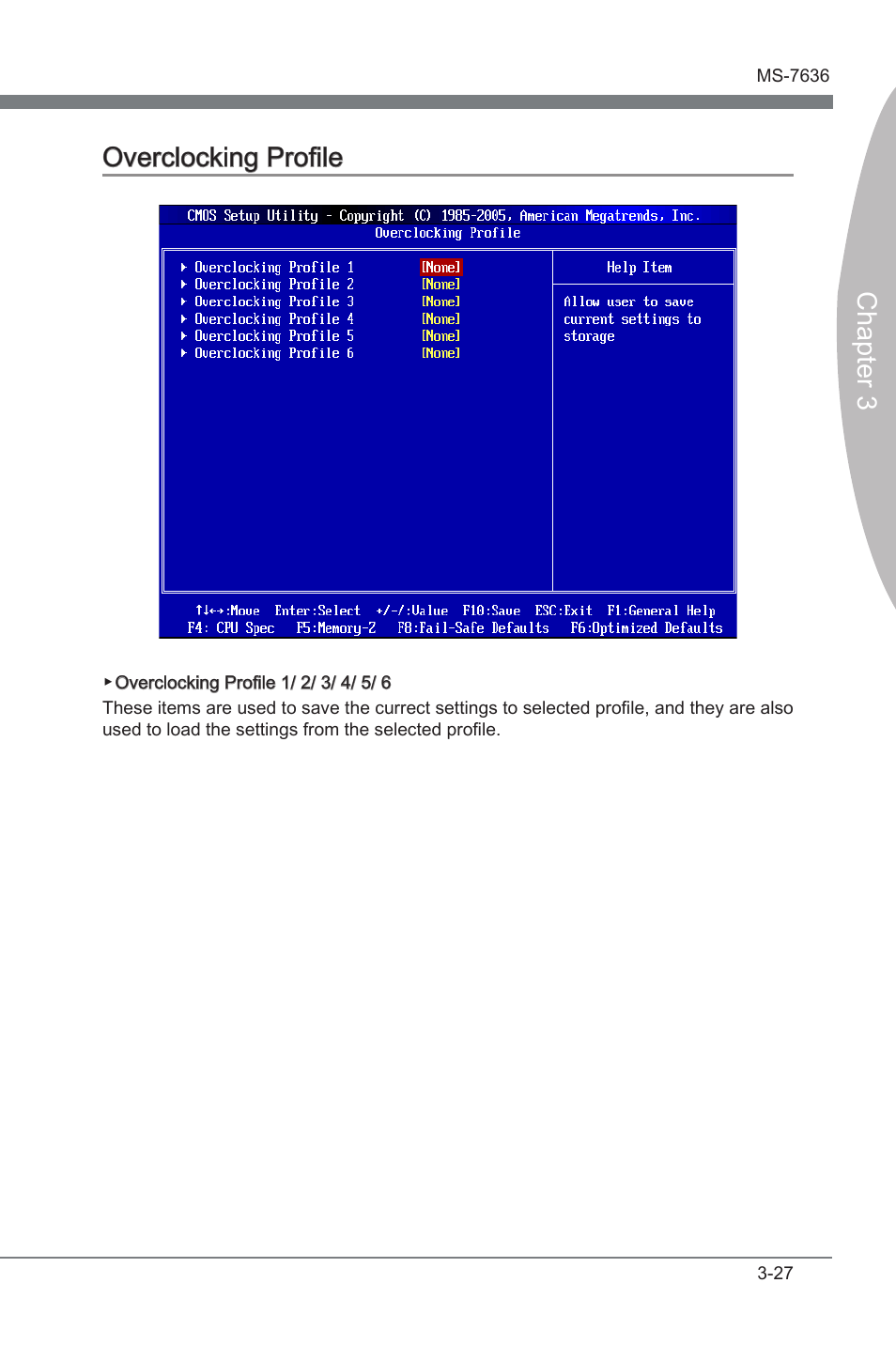 Overclockng profile -27, Chapter 3, Chapter 3 overclockng profile | MSI H55M-E21 User Manual | Page 63 / 68