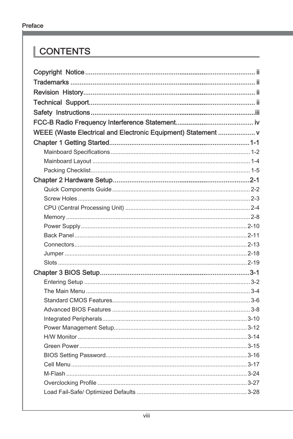 MSI H55M-E21 User Manual | Page 8 / 68