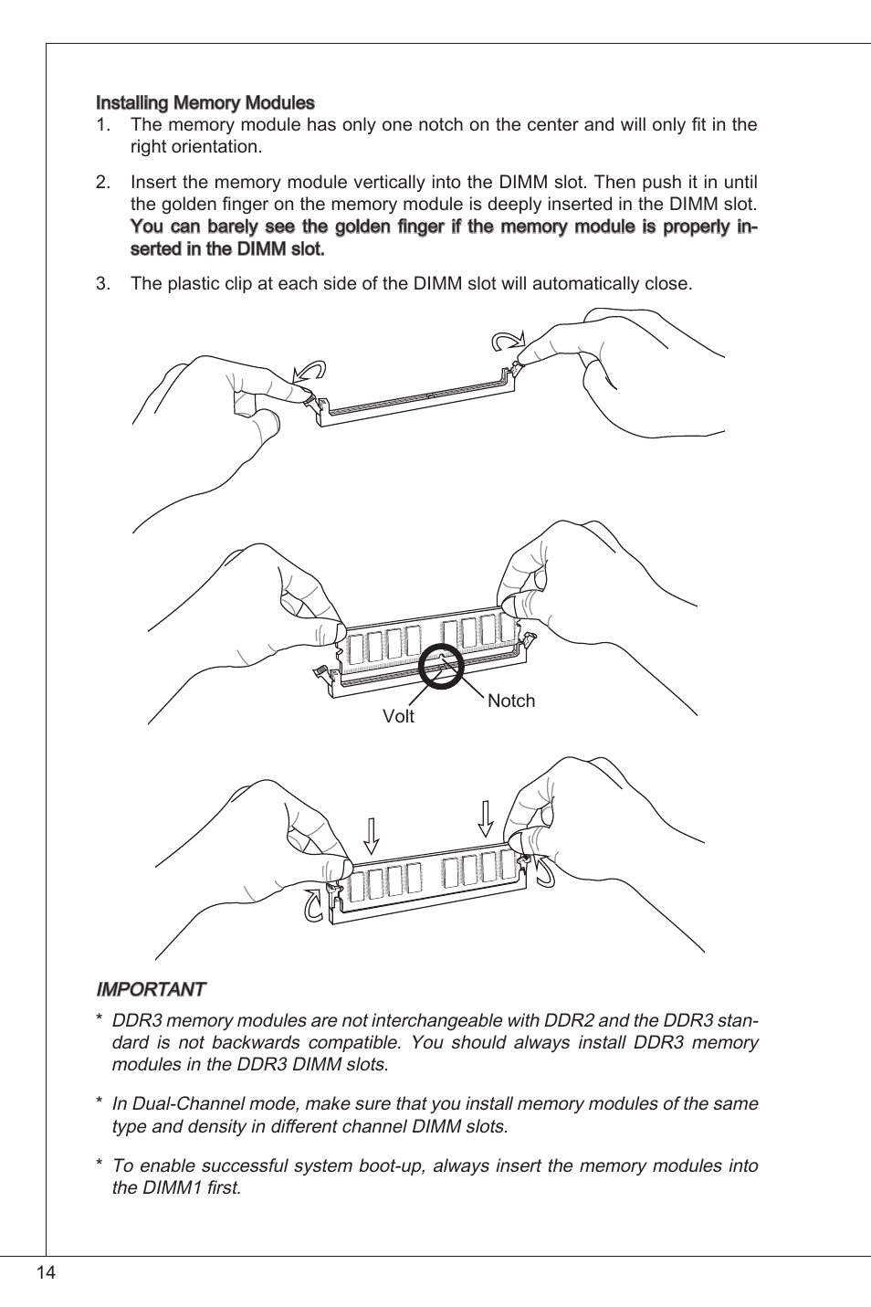 MSI GF615M-P31 User Manual | Page 14 / 153