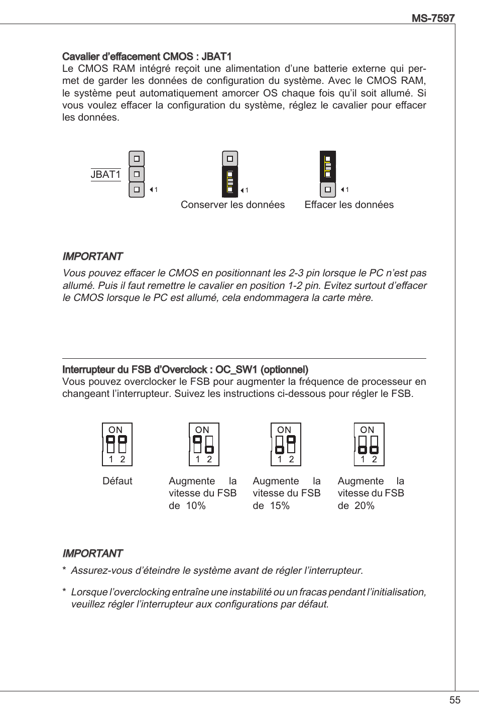 MSI GF615M-P31 User Manual | Page 55 / 153