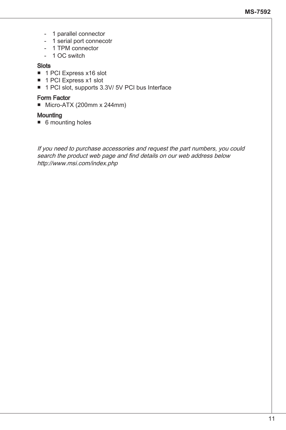 MSI G41M-P23 User Manual | Page 11 / 155