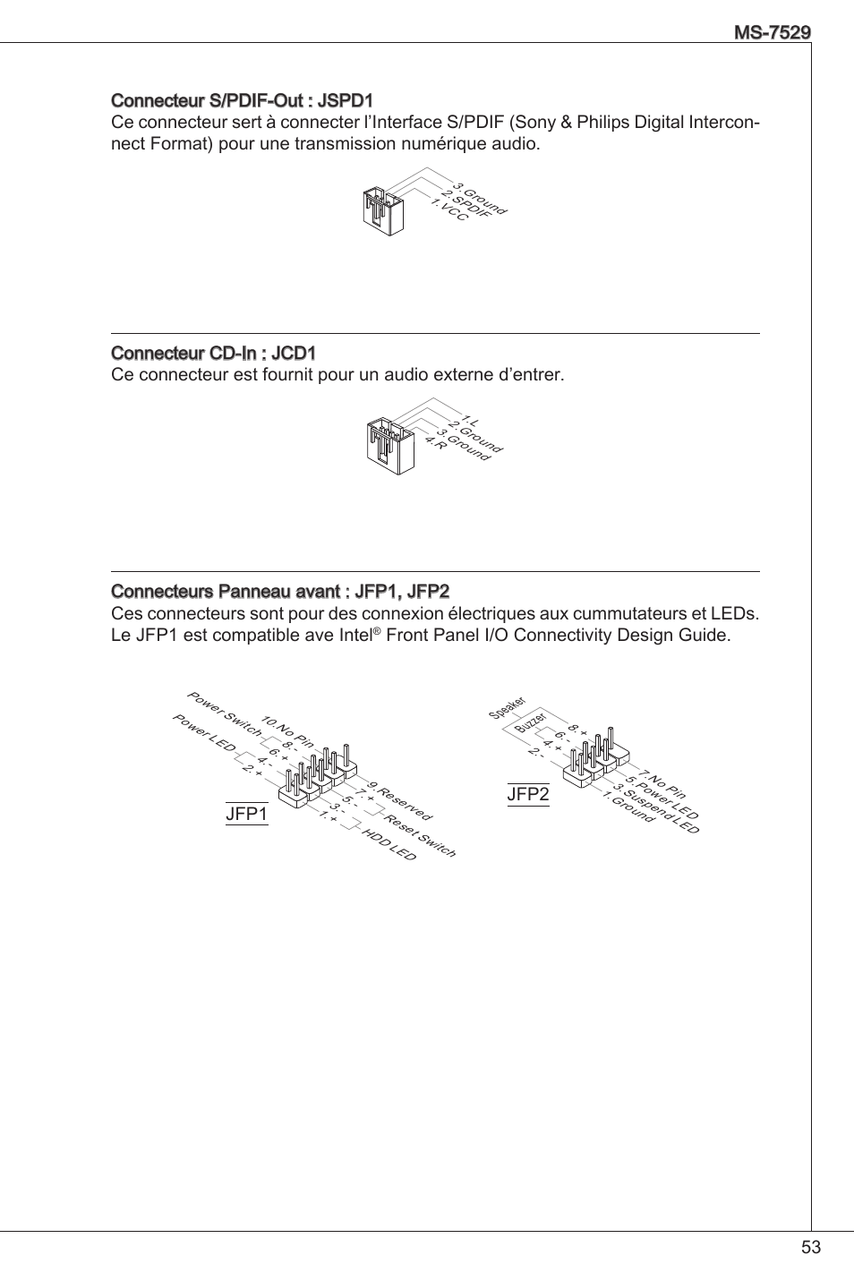 Front panel i/o connectivity design guide, Jfp2 | MSI G31TM-P21 User Manual | Page 53 / 153