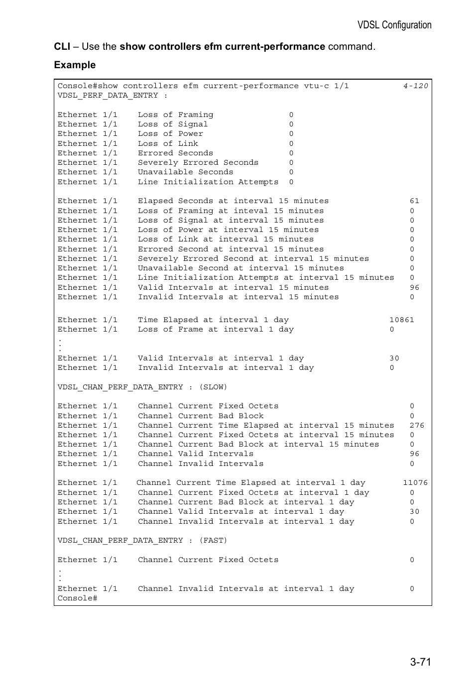 Vdsl configuration 3-71 | Accton Technology VS4512DC User Manual | Page 101 / 334