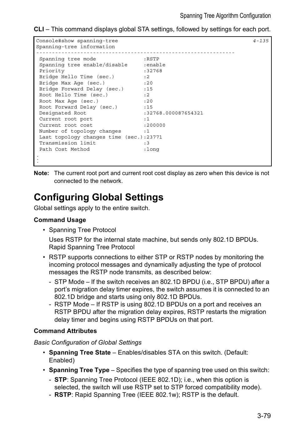 Configuring global settings | Accton Technology VS4512DC User Manual | Page 109 / 334