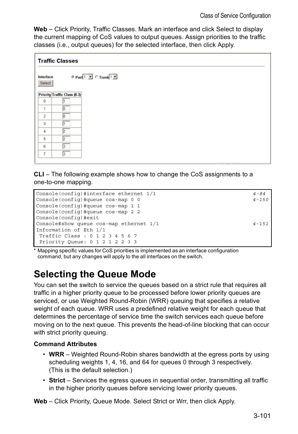 Selecting the queue mode | Accton Technology VS4512DC User Manual | Page 131 / 334