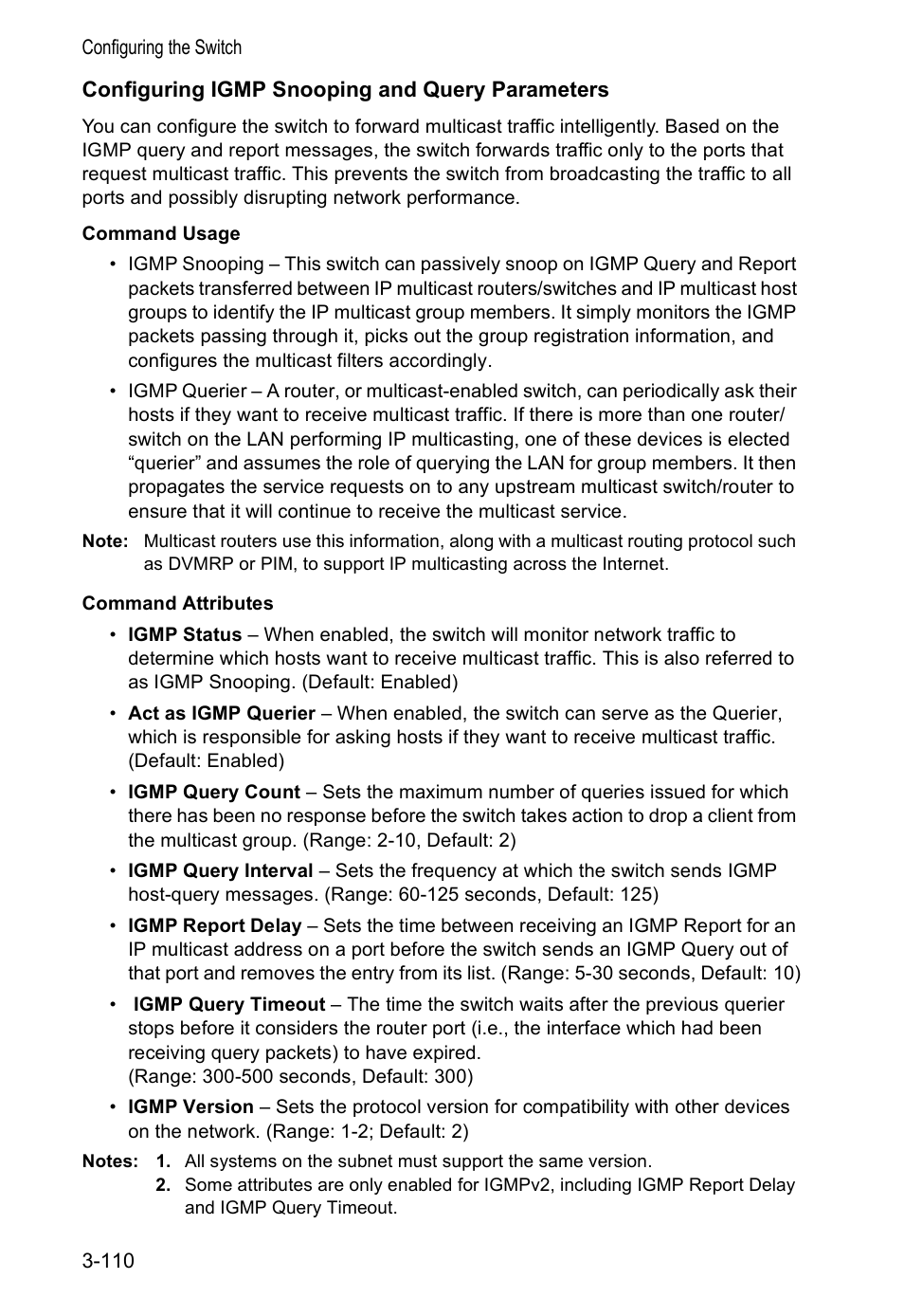 Configuring igmp snooping and query parameters | Accton Technology VS4512DC User Manual | Page 140 / 334