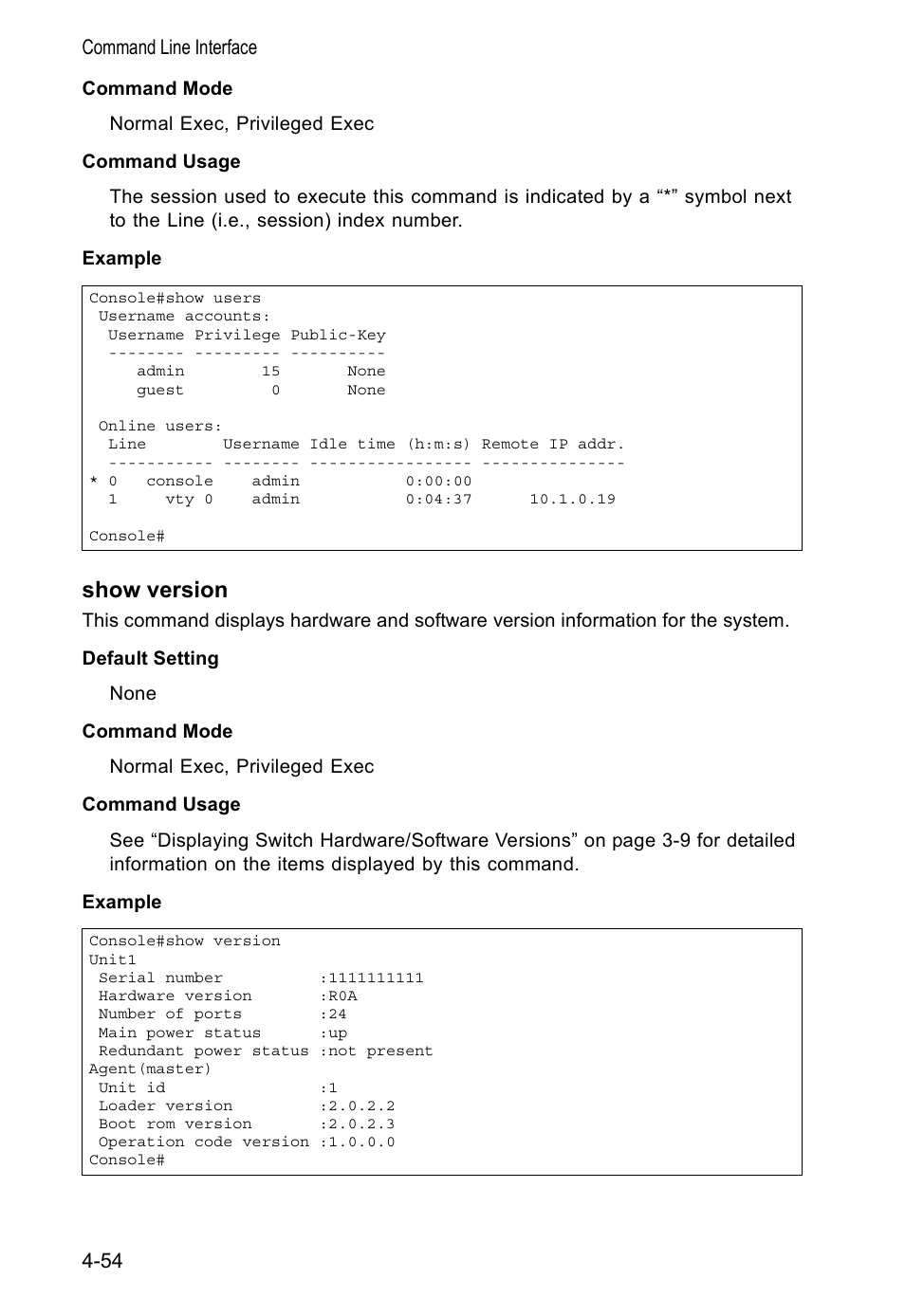 Show version | Accton Technology VS4512DC User Manual | Page 200 / 334