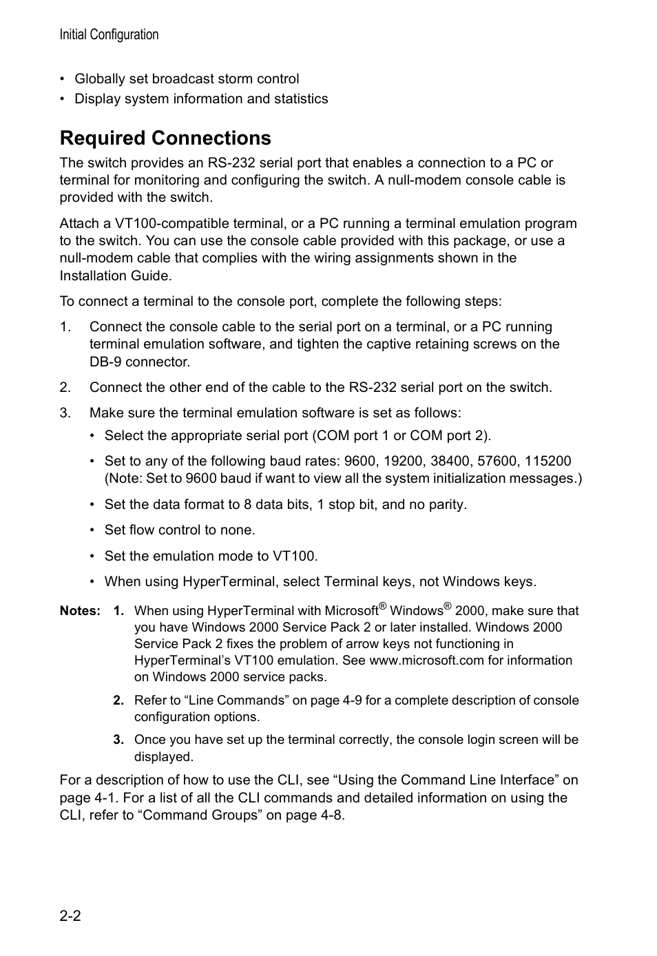 Required connections | Accton Technology VS4512DC User Manual | Page 24 / 334