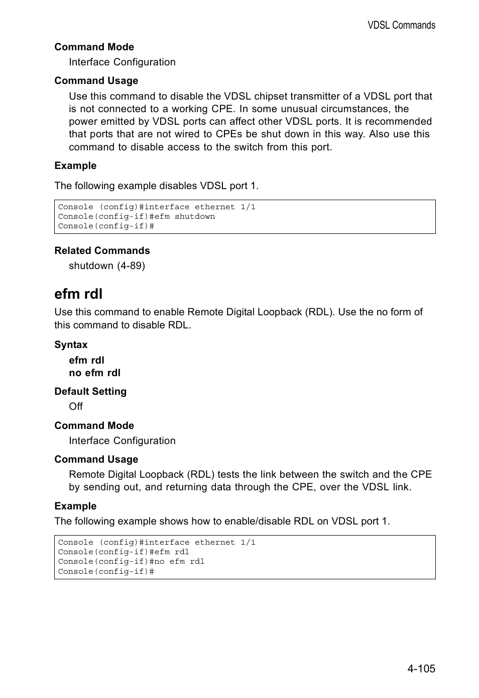 Efm rdl | Accton Technology VS4512DC User Manual | Page 251 / 334
