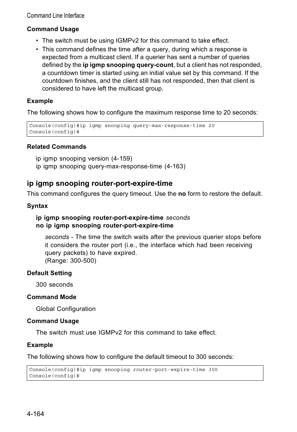 Ip igmp snooping router-port-expire-time | Accton Technology VS4512DC User Manual | Page 310 / 334