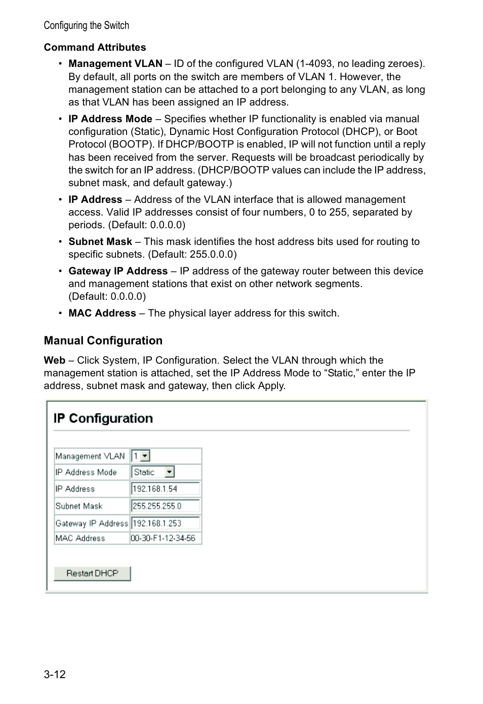 Manual configuration | Accton Technology VS4512DC User Manual | Page 42 / 334