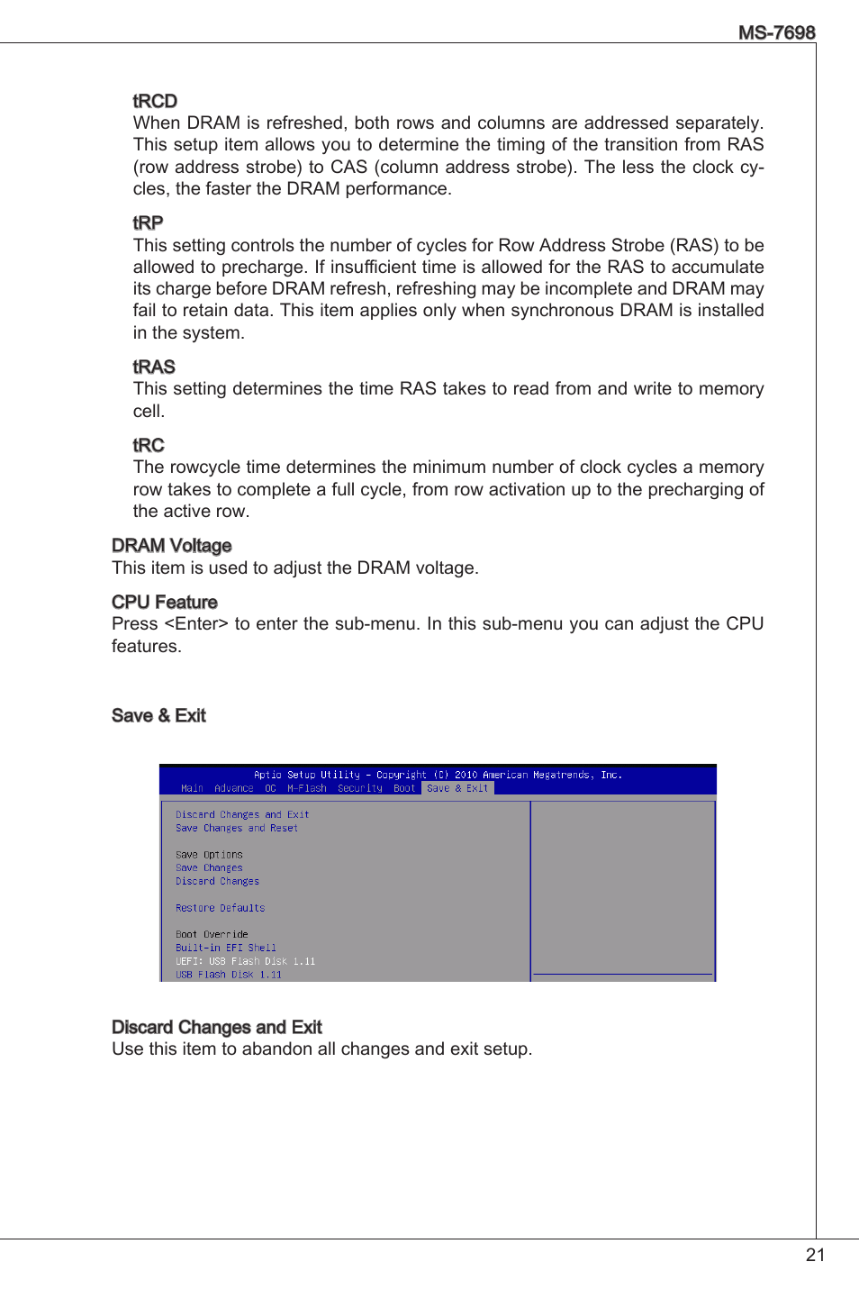 MSI E350IS-E45 User Manual | Page 21 / 121