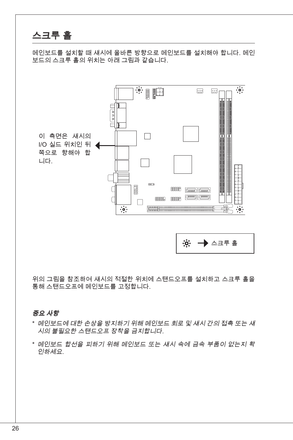 스크루 홀 | MSI E350IS-E45 User Manual | Page 26 / 121