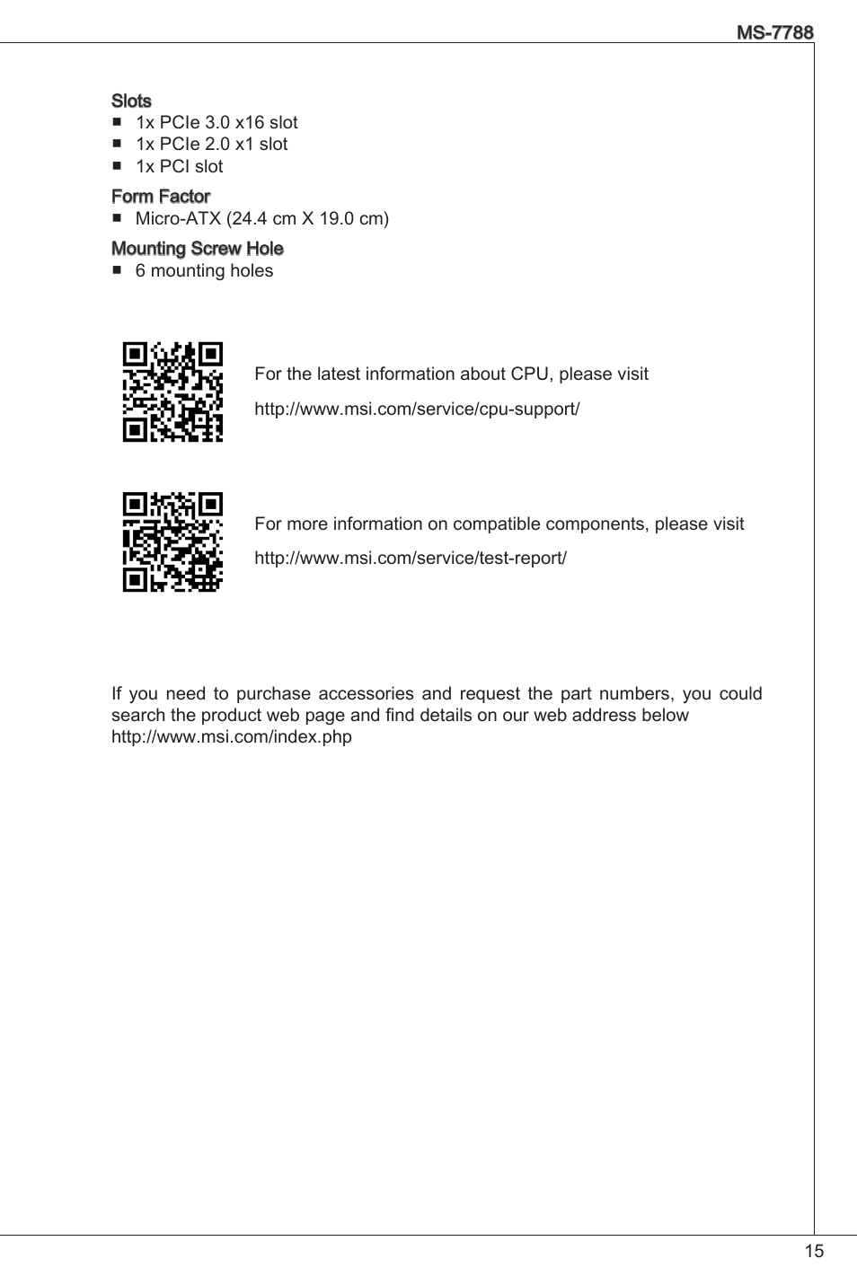MSI CSM-H61M-P32/W8 User Manual | Page 15 / 172