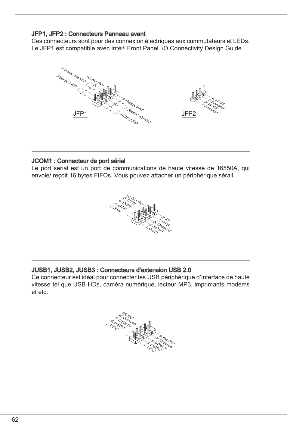 Front panel i/o connectivity design guide | MSI CSM-H61M-P32/W8 User Manual | Page 62 / 172