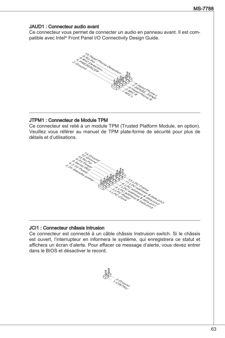 Front panel i/o connectivity design guide | MSI CSM-H61M-P32/W8 User Manual | Page 63 / 172