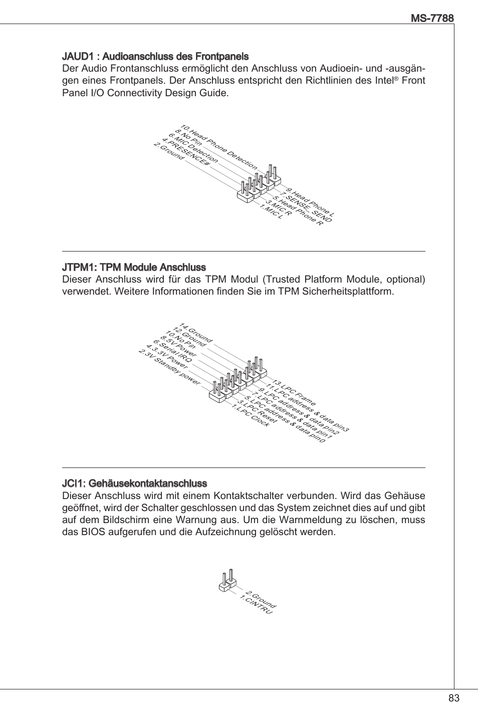 Front panel i/o connectivity design guide | MSI CSM-H61M-P32/W8 User Manual | Page 83 / 172