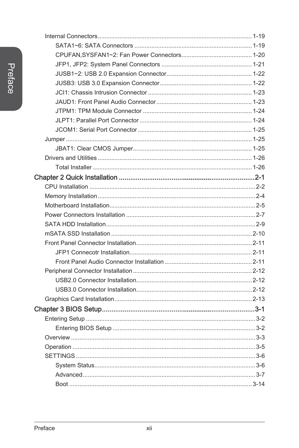 Preface | MSI CSM-B85M-E45 User Manual | Page 12 / 84