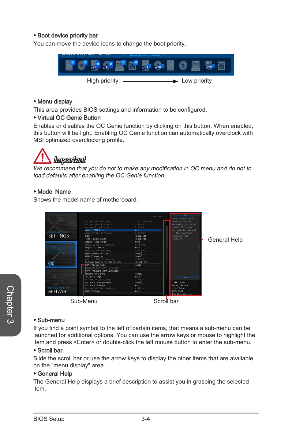Chapter 3, Important | MSI CSM-B85M-E45 User Manual | Page 58 / 84