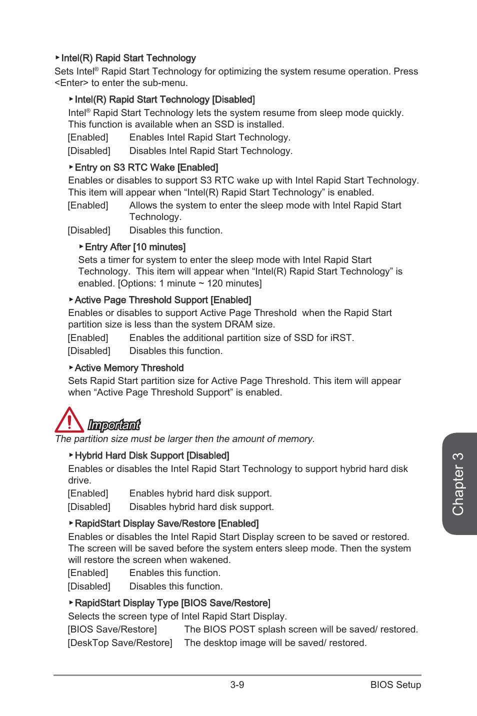 Chapter 3, Important | MSI CSM-B85M-E45 User Manual | Page 63 / 84