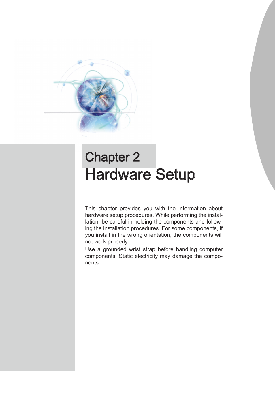 Chapter 2 hardware setup -1, Hardware setup, Chapter 2 | MSI Big Bang-Marshal (B3) Manual User Manual | Page 17 / 102