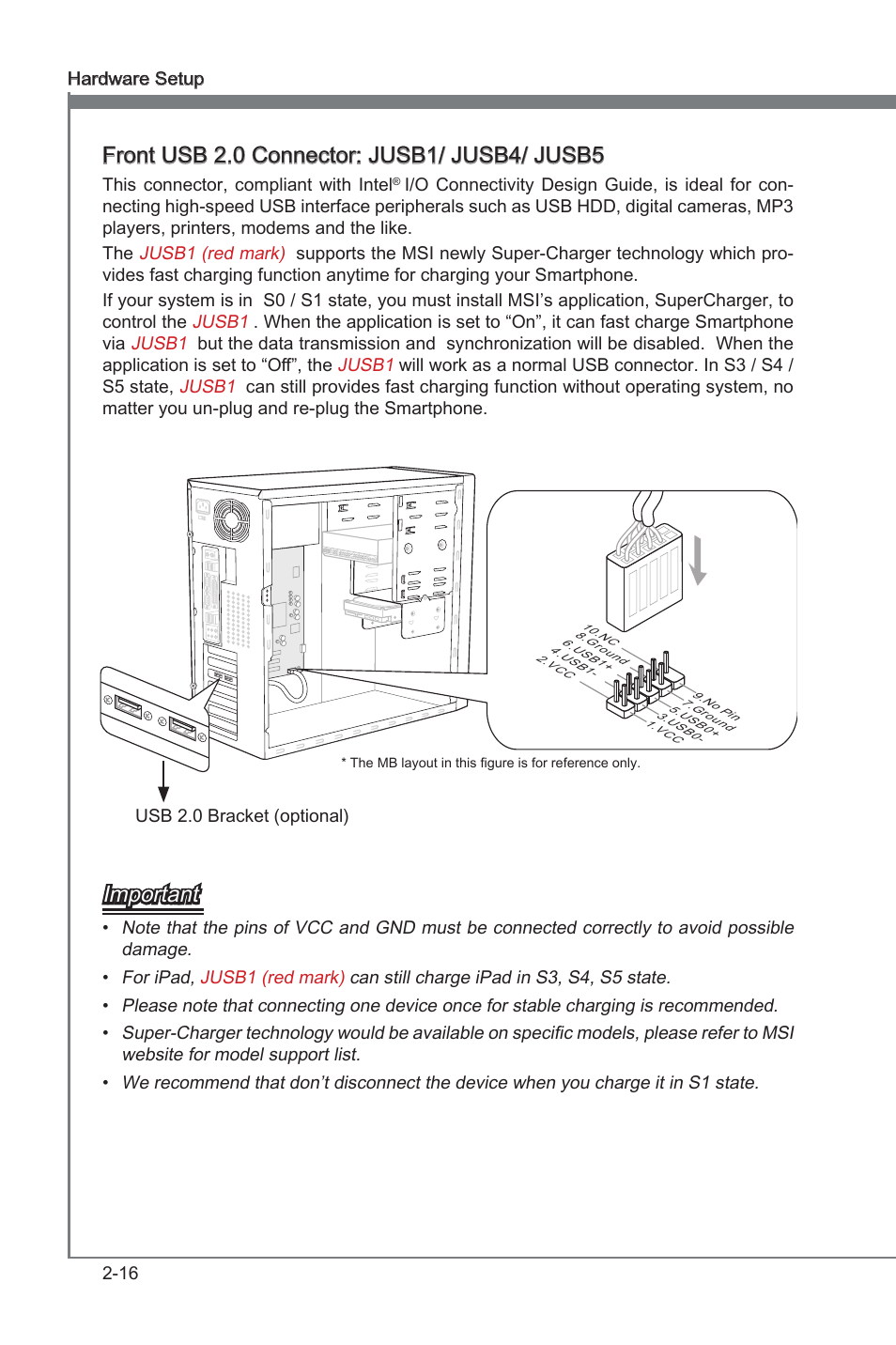 Chapter 2, Important | MSI Big Bang-Marshal (B3) Manual User Manual | Page 32 / 102