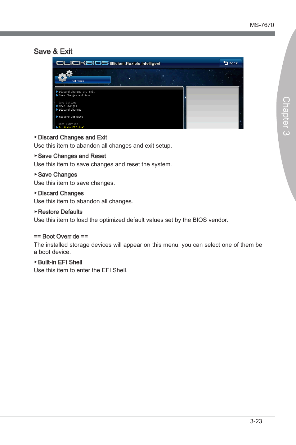 Chapter 3, Save & ext | MSI Big Bang-Marshal (B3) Manual User Manual | Page 71 / 102